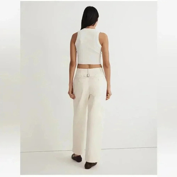 Madewell Relaxed Chino Pants Antique Cream Size 0 NWT - Picture 2 of 9